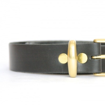 Black leather belt