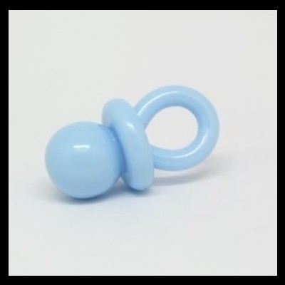 Chupeta de bebé azul claro em plástico