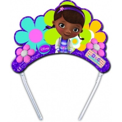 6 Tiaras Doutora Brinquedos