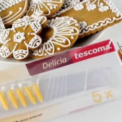 5 Sacos Pasteleiro 30cm   5 Mini-Bicos