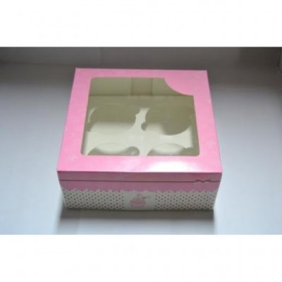 Caixas rosa para cupcakes