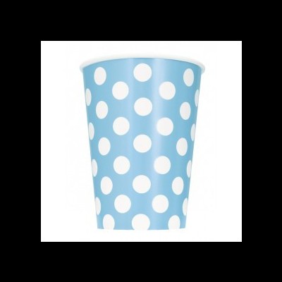 Copos Azuis c/ Bolinhas Brancas