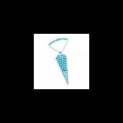 Sacos Triângulo Verde Água c/ Bolinhas Brancas