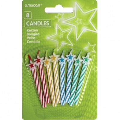 8 Velas Coloridas