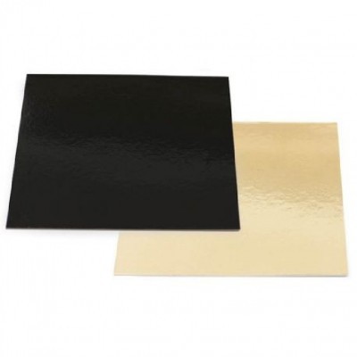 Bases quadradas 2 faces:preto/dourado