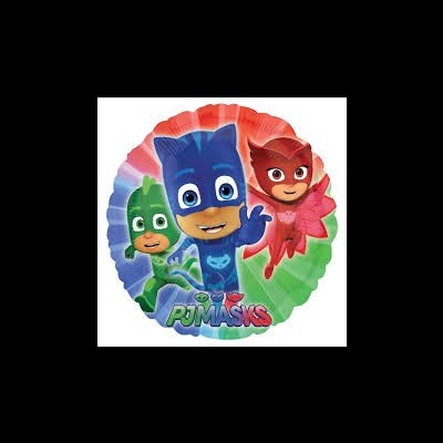 Balão redondo com personagens PJ Masks coloridos