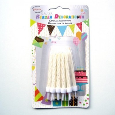 10 Velas Brancas Brilhantes