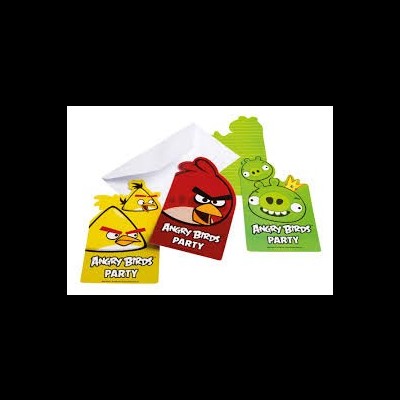 6 Convites Angry Birds