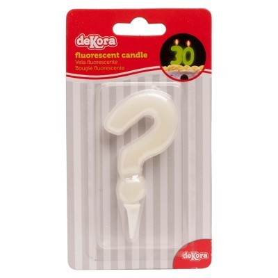 Vela Ponto de Interrogação Fluorescente