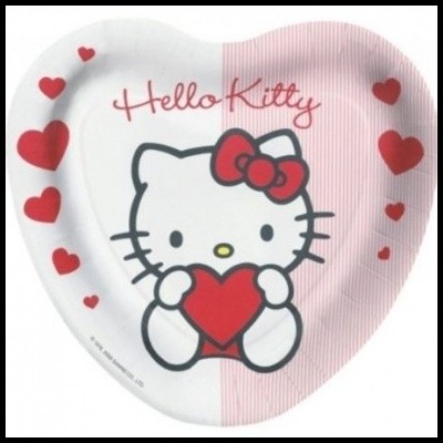 Prato Coração Hello Kitty