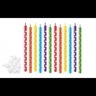 12 Velas Coloridas Kids
