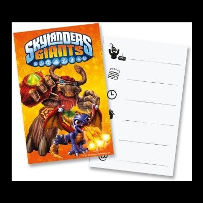 6 Convites Skylanders