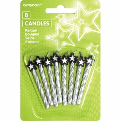 8 Velas Prateadas