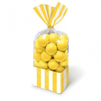 Sacos p/ Brindes Amarelo Riscas