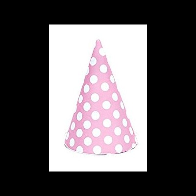 Chapéus Rosa c/ Bolinhas Brancas