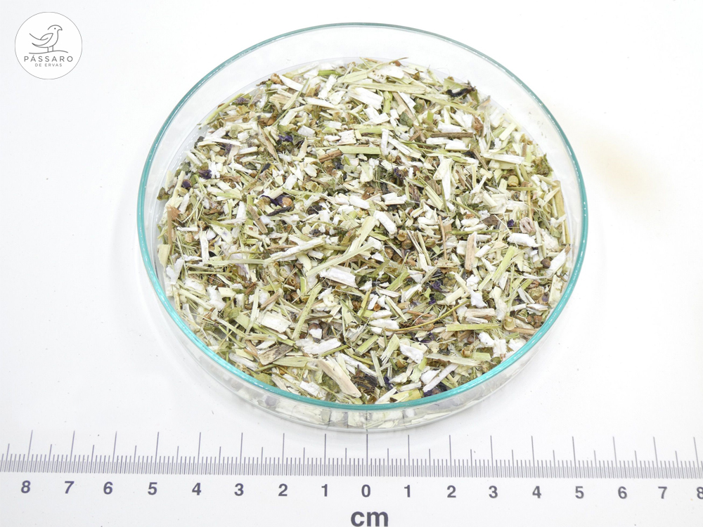 Malva bio* Prato de vidro com mistura de ervas secas coloridas