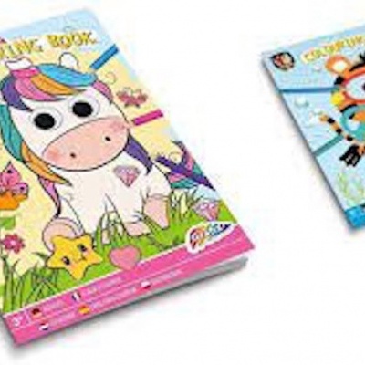 Livro colorir A4 c/ olhos 24 folhas 2 modelos