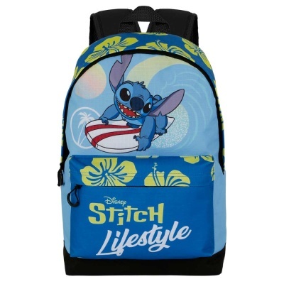 Mochila Escolar Lifestyle Stitch Disney 44cm adaptável