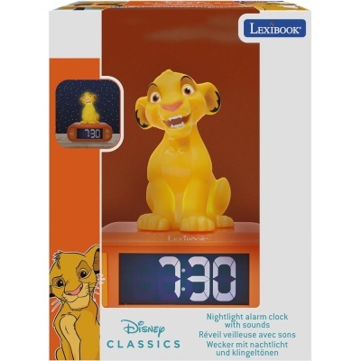 Despertador digital luz presença Simba Rei Leão Disney