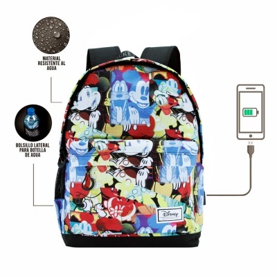 Mochila Escolar Buddies Mickey and Friends Disney adaptable 45cm