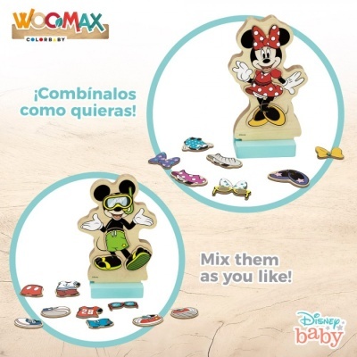 Vestidos de madeira woomax Disney 54 peças