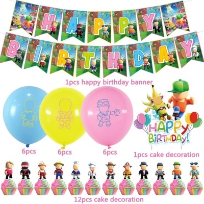 Kit de aniversário / Decoração aniversário Stumble Guys