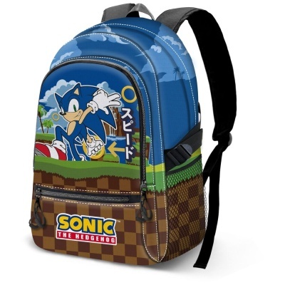 Mochila Escolar Greenhill Sonic the Hedgehog 44cm adaptável