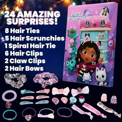 Calendário de Advento Casa de Bonecas da Gabby - acessórios para o cabelo