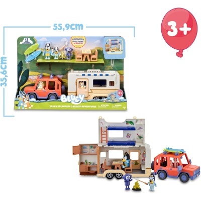 Bluey Set Veículo Family Cruiser e Caravana