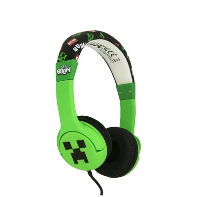 Auriculares headphones infantis Minecraft
