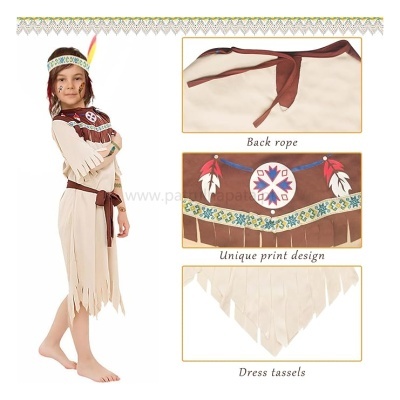Fato de índio(a) com acessórios