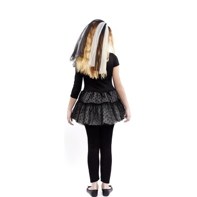 Fato de noiva esqueleto para menina