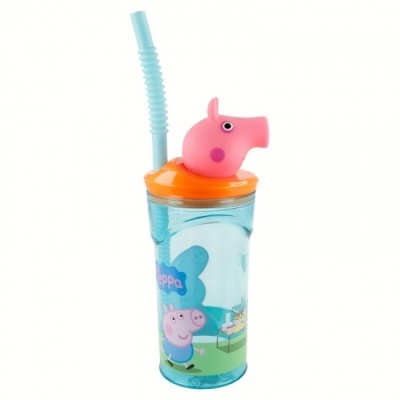 Copo de Plástico Figura Peppa Pig 3D de 360 ml