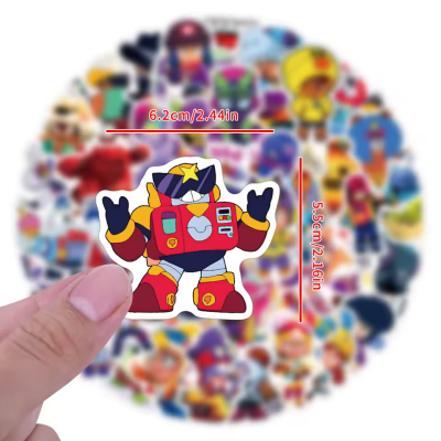 Conjunto de 10 stickers / autocolantes Brawl Stars