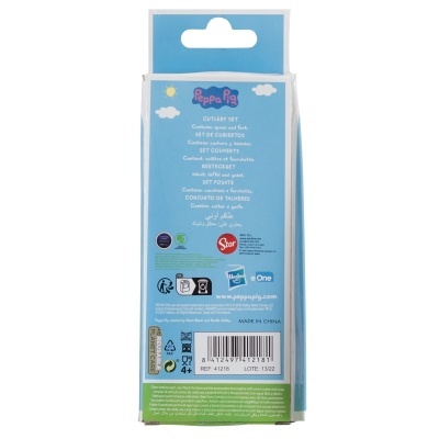 Conjunto de talheres metálicos Peppa Pig