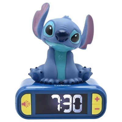 Despertador 3D digital Stitch Disney com luz e som