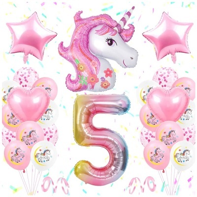 Kit aniversário balões Unicorn