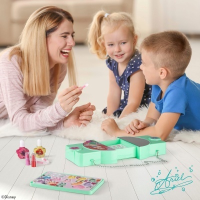 Bolsa de maquiagem com 2 níveis e 30 pc Princesas Disney