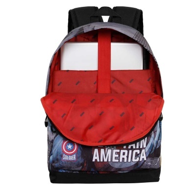 Mochila Escolar Defender Capitan America Marvel 41cm