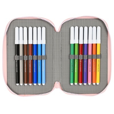 Estojo com material Me Time Minnie Disney duplo 28pcs