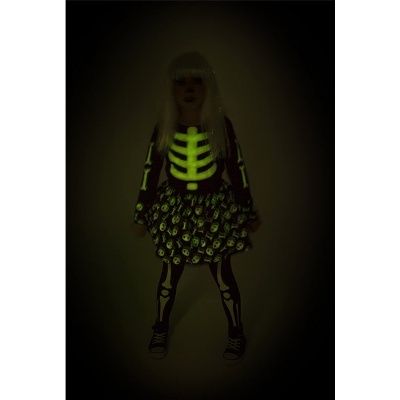 Halloween - Fantasia de Esqueleto brilha no escuro