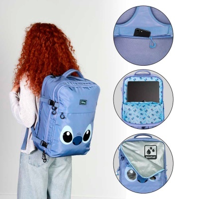 Mochila de viagem Stitch Disney 49cm