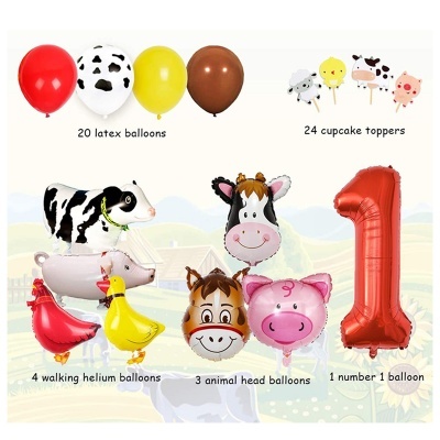 Kit aniversário Animais da Quinta - 1º aniversário