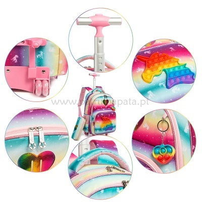 Conjunto Escolar Trolley Unicorn Popit