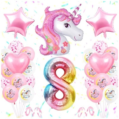 Kit aniversário balões Unicorn