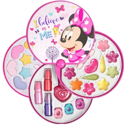 Set de maquiagem redondo com 3 níveis Minnie
