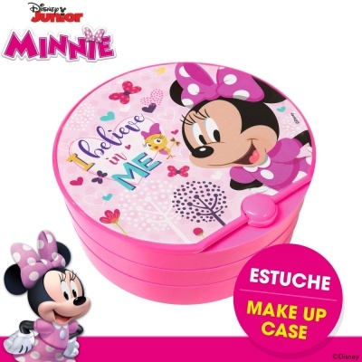 Set de maquiagem redondo com 3 níveis Minnie