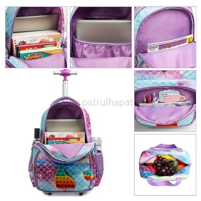 Conjunto Escolar Trolley Sereia Popit
