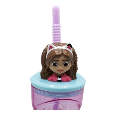 Copo 3d Casa de Bonecas da Gabby com palhinha