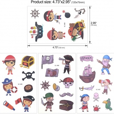 Lembranças aniversário - tatuagens piratas